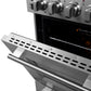 FORNO Loiano 24" 2.3 cu. ft. Freestanding Electric Range with 4 Element Burners in Stainless Steel, FFSEL6069-24
