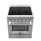 FORNO Galiano 30" 4.32 cu. ft. Freestanding Electric Range with 4 Elements in Stainless Steel, FFSEL6083-30