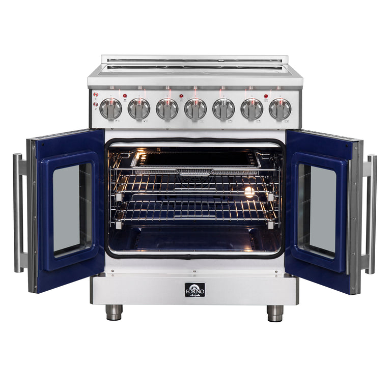 Forno 30" Freestanding French Door Electric Range with 5 Elements, FFSEL6955-30