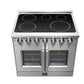 FORNO Massimo 36" 5.36 cu. ft. Freestanding French Door Electric Range with 5 Elements, FFSEL6955-36