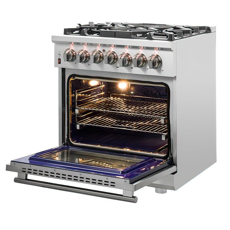 Forno 30″ Freestanding Dual Fuel Range with 5 Burners, FFSGS6125-30