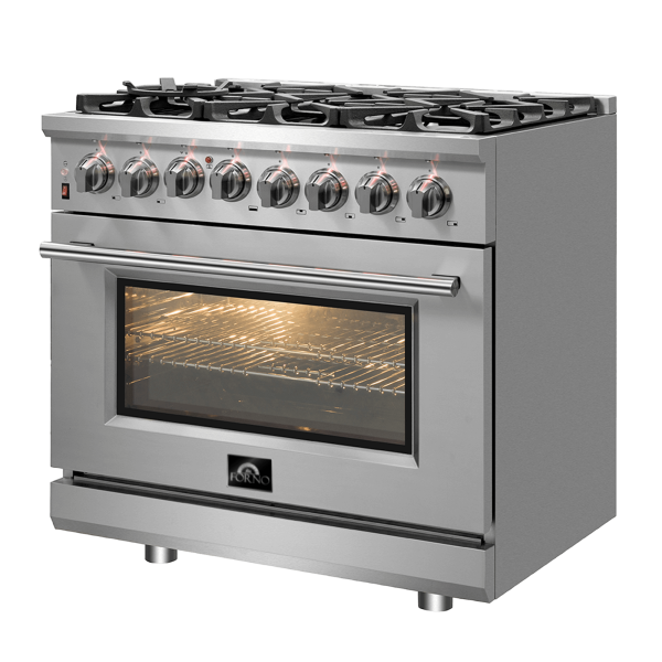 Forno 36″ Freestanding Dual Fuel Range with 6 Burners, FFSGS6125-36