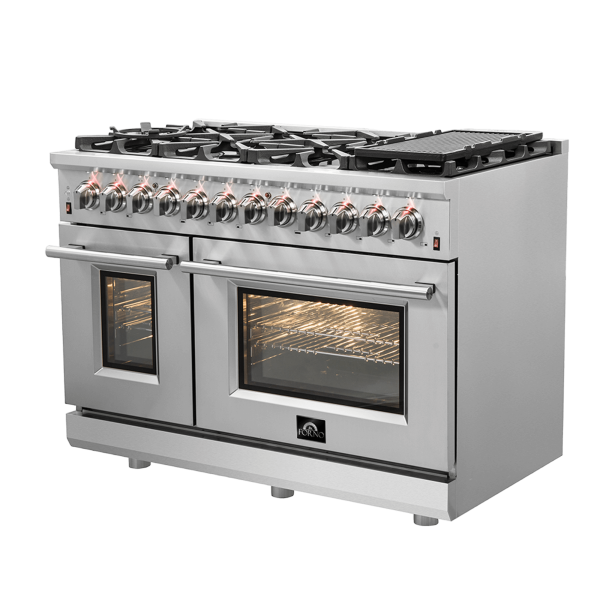 Forno 48″ Freestanding Dual Fuel Range with 8 Burners, FFSGS6125-48
