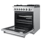 FORNO Lazio 30" 4.32 cu. ft. Dual Fuel Range with 5 Italian Burners in Stainless Steel, FFSGS6196-30