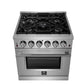 FORNO Massimo 30″ 4.32 cu. ft. Freestanding Gas Range with 5 Burners, FFSGS6239-30