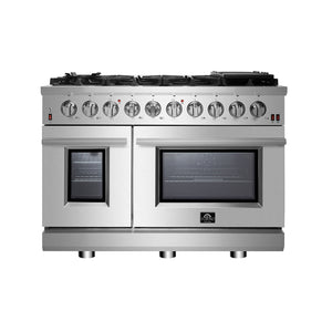 FORNO Massimo 48″ 6.58 cu. ft. Freestanding Gas Range with 8 Burners, FFSGS6239-48