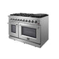 FORNO Massimo 48″ 6.58 cu. ft. Freestanding Gas Range with 8 Burners, FFSGS6239-48