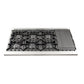 FORNO Galiano 48" 6.58 cu. ft. Gas Range with 8 Italian Burners in Stainless Steel, FFSGS6244-48