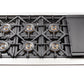 FORNO Capriasca 48″ 6.58 cu. ft. Gas Range with 8 Italian Burners in Stainless Steel, FFSGS6260-48