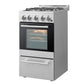 FORNO Lamazze 20" 2.05 cu. ft. Freestanding Gas Range with 4 Sealed Burners in Stainless Steel, FFSGS6265-20
