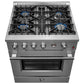 FORNO Marco 30" 4.32 cu.ft. Gas Range with 4 Burners and Built-In Temperature Gauge, FFSGS6277-30