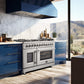 FORNO Massimo 48″ Freestanding French Door Dual Fuel Range with 8 Burners, FFSGS6325-48
