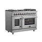 FORNO Massimo 48″ Freestanding French Door Dual Fuel Range with 8 Burners, FFSGS6325-48