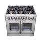 FORNO Capriasca 36" 5.36 cu. ft. Dual Fuel Range with French Door and 6 Sealed Burners, FFSGS6387-36
