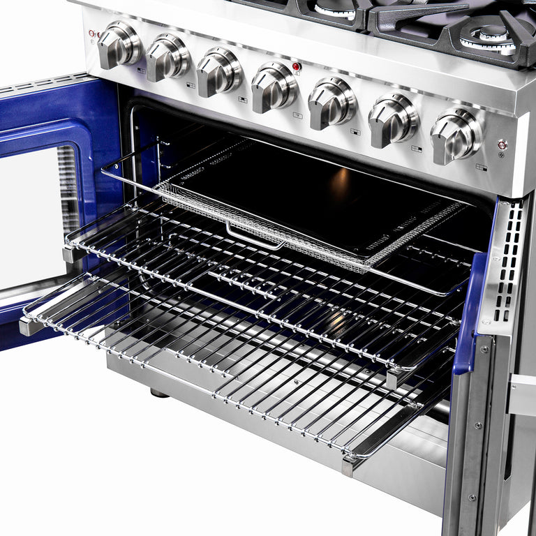 Forno 36″ Freestanding French Door Gas Range with 6 Burners, FFSGS6439-36