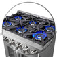 FORNO Massimo 36" 5.36 cu. ft. Freestanding French Door Gas Range with 6 Burners, FFSGS6439-36