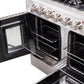 FORNO Galiano 48" 6.58 cu. ft. Freestanding Gas Range with French Door and 8 Burners, FFSGS6444-48