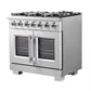 FORNO Capriasca 36" 5.36 cu. ft. Professional Gas Range with French Door and 6 Sealed Burners, FFSGS6460-36