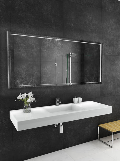 Paris Mirror 70" x 32" Rectangle Flore LED Lighted Mirror 3000K