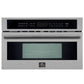 FORNO Oliena 30" 1.6 cu. ft. Built-In Microwave Oven in Stainless Steel, FMWDR3093-30