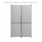 FORNO Custodia 46.8" 20.6 cu. ft. Refrigerator with Bottom Freezer and Ice Maker in Stainless Steel, FFFFD1766-48S