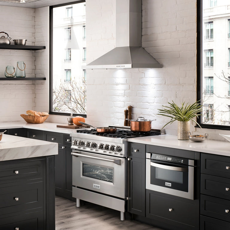 A Luxury Item for Small Kitchens: A Stainless Steel Wall-Mounted