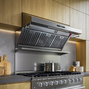 FORNO Savona 48" 1,200 CFM Wall Mount Range Hood with Back Splash and Baffle Filters, FRHWM5029-48