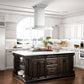 ZLINE 36" CrownSound Island Mount Range Hood in Stainless Steel with Built-in Speakers, GL2iCRN-BT-36
