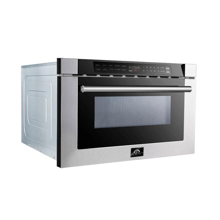 Forno Appliance Package - 48" Gas Range, Range Hood, 36" Refrigerator, Dishwasher, Microwave Drawer, Wine Cooler, AP-FFSGS6244-48-19