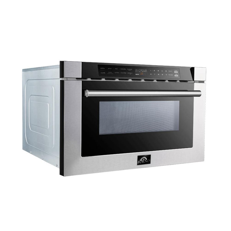 Forno Appliance Package - 48" Gas Range, 60" Refrigerator, Microwave Drawer, Dishwasher, AP-FFSGS6244-48-26