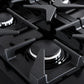 FORNO Antico 36" 4.5 cu. ft. Dual Fuel Range with 6 Sealed Burners in Black with Antique Brass Accents, FFSGS6113-36BLK