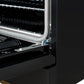FORNO Antico 36" 4.5 cu. ft. Dual Fuel Range with 6 Sealed Burners in Black with Antique Brass Accents, FFSGS6113-36BLK