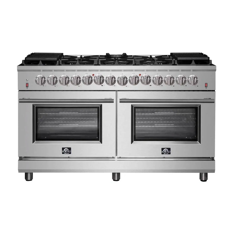 Forno 60″ Freestanding Dual Fuel Range with 10 Burners, FFSGS6125-60