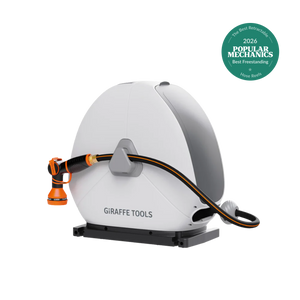 Ground-Mounted Retractable Hose Reel-1/2in-82ft