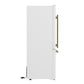 FORNO Espresso Milano 31" 17.2 cu. ft. Right Swing Refrigerator and Bottom Freezer in White with Antique Brass Handles, FFFFD1785-31WHT