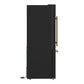 FORNO Espresso Milano 62" 34.4 cu. ft. Side-By-Side Refrigerator with Ice Maker in Black with Silver Accents, FFFFD1787-60BLK