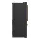 FORNO Espresso Gallipoli 30" 17.5 Cu. Ft. Refrigerator with Ice Maker in Black with Antique Brass Handles, FFFFD1974-31BLK