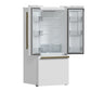 FORNO Espresso Gallipoli 30" 17.5 Cu. Ft. Refrigerator with Ice Maker in White with Antique Brass Handles, FFFFD1974-31WHT