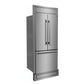 FORNO Gallipoli 35" 17.5 cu. ft. French Door Built-In Refrigerator in Stainless Steel with Ice Maker and Modern Trim Kit, FFFFD1974-35MG