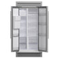 FORNO Salerno 40" 20 cu. ft. Side-by-Side Built-In Refrigerator with Water and Ice Dispenser and Grill Trim Kit, FFRBI1844-40SG