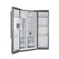 FORNO Salerno 40" 20 cu. ft. Side-by-Side Built-In Refrigerator with Water and Ice Dispenser and Grill Trim Kit, FFRBI1844-40SG