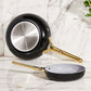 Caraway Mini Fry Pan in Black with Gold Accents