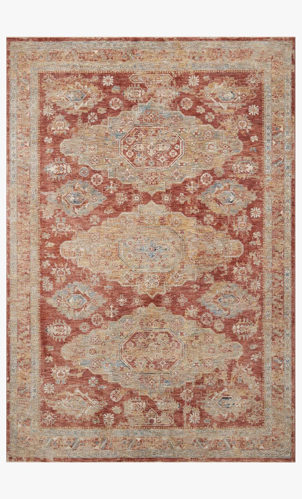 Loloi Gaia GAA-02 Gold / Brick area rug - image 1