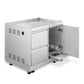 Cosmo Newport Collection 32-Inch Freestanding Outdoor Grill Cabinet with Propane Tank Storage and 2 Drawers, Stainless Steel, COS-GCN323SS
