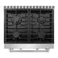 Cosmo Lumin 30" 4.8 cu. ft. Gas Range, 4 Burners, Convection Oven in Stainless Steel, COS-GRC304KB