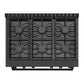 Cosmo Lumin 36" 6.0 cu. ft. Gas Range with 6 Sealed Burners and Convection Oven in Matte Black, COS-GRC366KB-BK