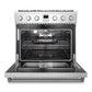 Cosmo Lumin 36" 6.0 cu. ft. Gas Range, 6 Burners, Convection Oven in Stainless Steel, COS-GRC366KB