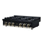 FORNO Ambassador Valente 36" Gas Cooktop, 6 Sealed Burners with Dual Ring Burner, Cast Iron Grates in Black with Antique Brass Accents and Copper Rivet Trim, FCTGS5799-36CPBLK