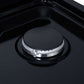 FORNO Ambassador Valente 36" Gas Cooktop, 6 Sealed Burners with Dual Ring Burner, Cast Iron Grates in Black with Antique Brass Accents and Copper Rivet Trim, FCTGS5799-36CPBLK