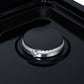 FORNO Ambassador Valente 36" Gas Cooktop, 6 Sealed Burners with Dual Ring Burner, Cast Iron Grates in Black with Antique Brass Accents and Copper Rivet Trim, FCTGS5799-36CPBLK